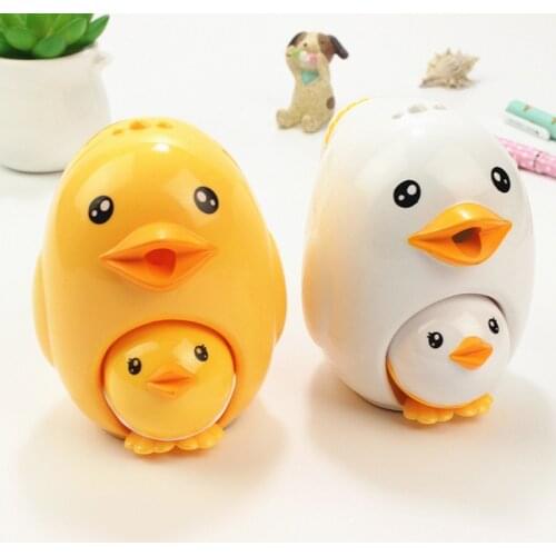 Novelty Cute Cartoon Animal Chick Pencil Sharpener Kawaii Hand Mechanical Student Pencil Sharpeners School Office Stationery