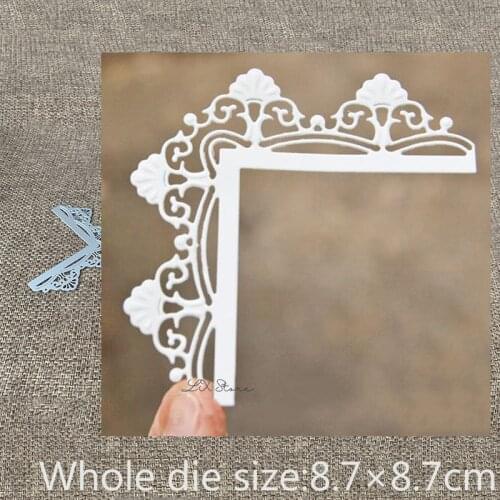 New Design Craft Metal Cutting Die die cuts lace Corner frame decoration scrapbook Album Paper Card Craft Embossing die cuts