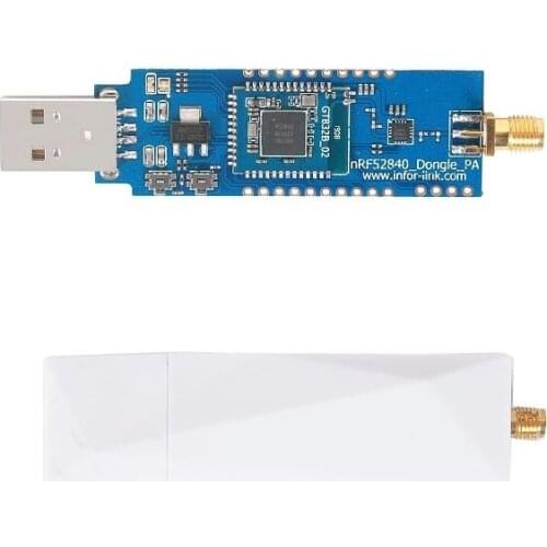 Nrf52840 dongle PA + LNA long range high power Bluetooth-compatible gateway transponder external antenna