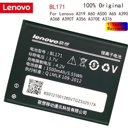 Original Lenovo A319 A356 A368 A370E A376 A390 A390T BL171 Battery Cellphone NEW 500mAh