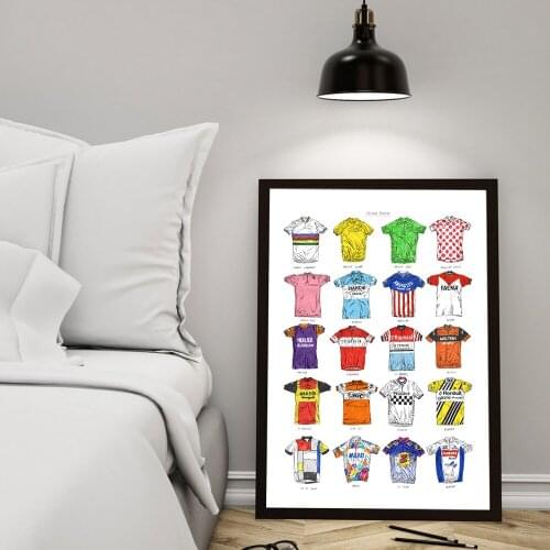 Modern Cartoon Cycling Jerseys Edition Posters And Prints Colorful Canvas Painting Wall Pictures Interior Living Room Home Decor