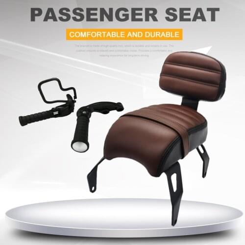 Motorcycle Passenger Rear Seat Pad Pillow Sissy Bar Backrest Foot Peg For Indian Bobber