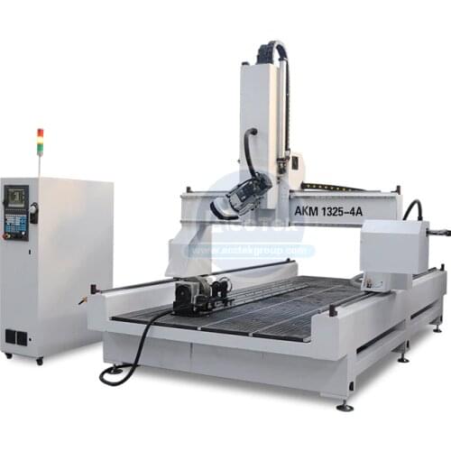 Sculpture wood carving 4 axis cnc router machine AKM1325-4A cnc router woodworking machine