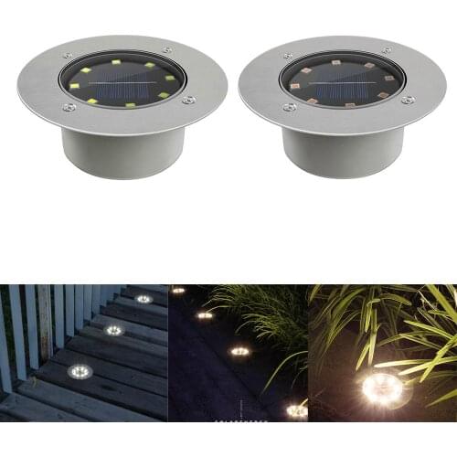 8LED Underground Solar Light Waterproof Outdoor Garden Pathway Buried Lamp Floor Inground Yard Path Landscape Lamp Sunlight