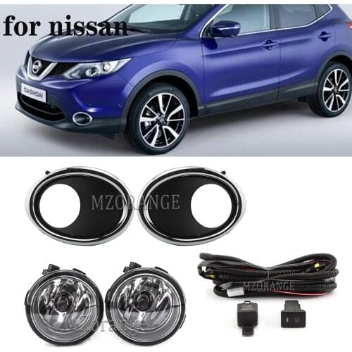 Fog Lights headlights For Nissan Rogue Sport 2017 2018 2019 fog Lamp Covers Front Bumper Driving Lamps Lens halogen Bulb Kit