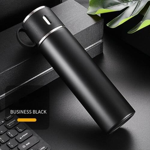 500ml Stainless Steel Thermal Mug with Handle Vacuum Insulated Cup Water Bottle Drinking Tool Gift for Office School Travel