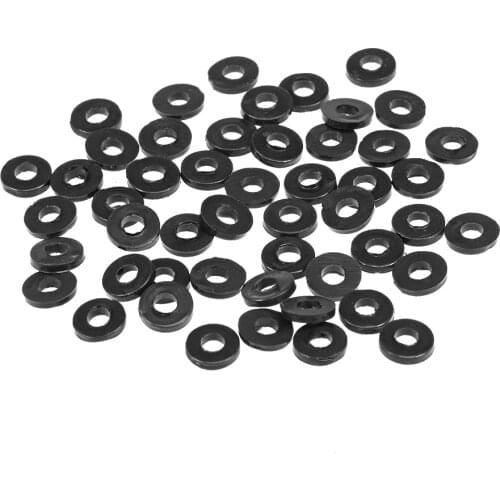 Uxcell Rubber Flat Washers, 3mm Inner Diameter 7mm OD 1.2mm Thick 50pcs