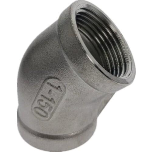 High Quality 45 degree Elbow 1/4-2" Female Fitting 304 Stainless Steel Pipe Biodiesel Degree ZG NEW