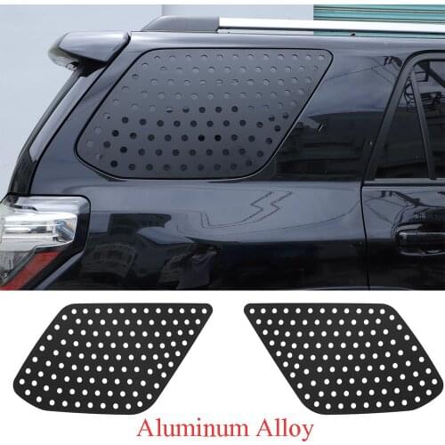 Aluminum Alloy Rear Triangular Window Glass Plate Cover Fit For Toyot 4Runner 2010-2020