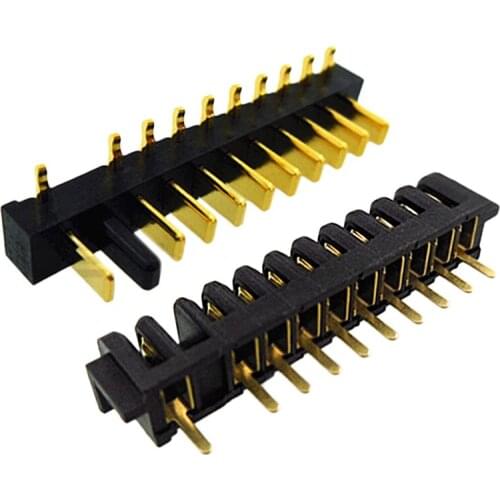 10pin laptop battery connector 2.5mm pitch 90 degree bend foot male and female plug