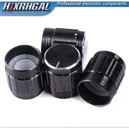 10pcs 15*17mm aluminum alloy potentiometer 15*17 knob rotary switch volume control knob black hjxrhgal