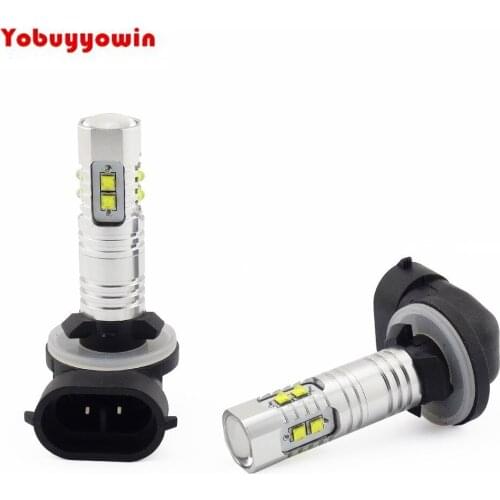 2 Pieces H27 881 LED Fog Light Bulbs CREE LED Chips Replacement Bulbs For Car Fog Lights 6000K Cool White (Pack of 2)