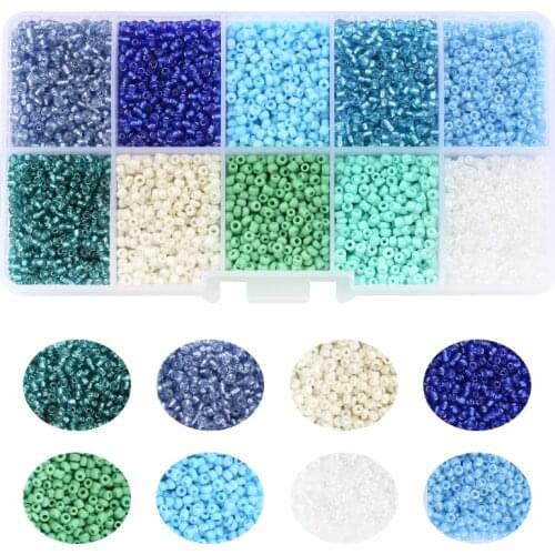 Brand New 2mm Gradient Seed Beads Kit For Jewelry Making Glass Jewelry Beads For Needlework Craft Necklace Bracelet Handmade DIY