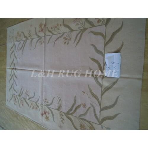 Free Shipping 6'X9' French Aubusson Rug, 100% hand woven New Zealand woolen rug--simple camel rug