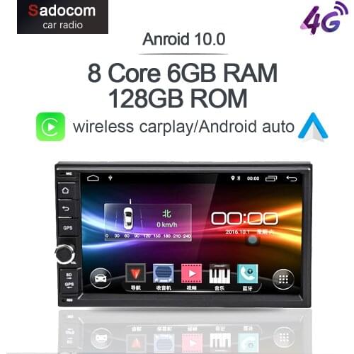 Carplay DSP 4G LTE module Android 10.0 6G RAM 128GB ROM Support 4G LTE SIM Network Car GPS 2 din Universal car Radio dvd player