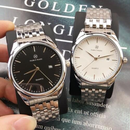 PABLO RAEZ Pure Steel Casual Watch Male Brand New Style Quartz Luxury Wristwatch Simple Waterpoor Metal Band Man Clock Hot Sell