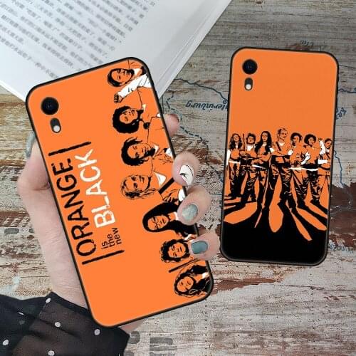 For iPhone 11 12 8 Plus Mini Pro X XR XS Max 4 5 7 6 6S 8 SE Phone Case Black Cover Waterproof Art Orange Is the New Black