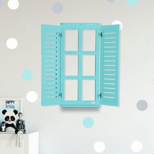 Wooden Blinds Decorative Blinds Wall Shelf Flowerpot Wall Decor Window Model Decorative Window Pattern Home Decoration Garden