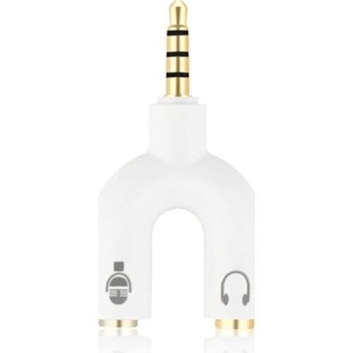 For Xbox One Adapter (TRRS) Headset Headphone Mic 2 to 1 Splitter for PS4 PC Laptop Ear Headset Headphone Audio Adapter