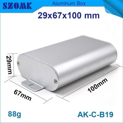 Aluminium box electronic (project) one piece which in silver color very nice looking surface the round corner shape aluminum