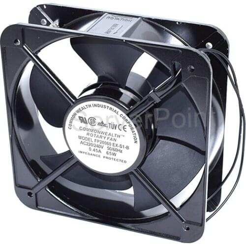 FP20060EX-S1-B 20CM 200x200x60 MM 20060 AC 220V/240V Double Ball Bearing Case Industrial Axial Fan