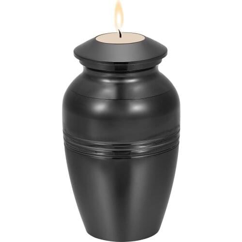 IJU042 Stainless Steel Fashion Candlestick Ashes Urn Keepsake Candle Hold Cremation