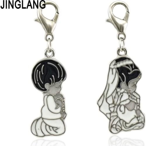 JINGLANG New Fashion Necklace Pendant Vintage Boys and Girls Alloy Fashion Jewelry Beautiful Design 50 pcs