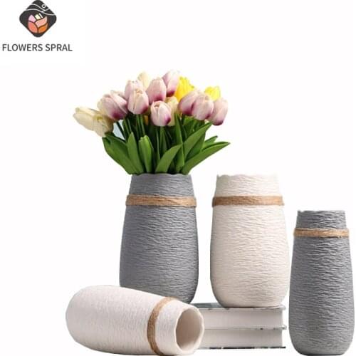 Nordic Modern Ceramic Vase Home Living Room Decoration Accessories Vase Geometric Art Hotel Cafe Office Decoration Ornaments New