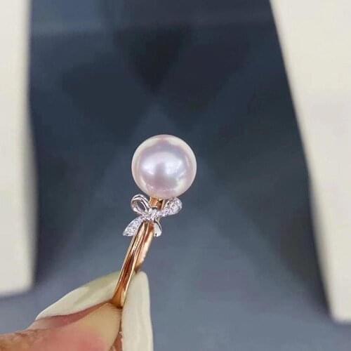 Bow Knot 925 Sterling Silver Adjustable Free Size Ring Settings Findings Mountings Parts for Pearl Corals Jade Crystal, 5pcs/lot