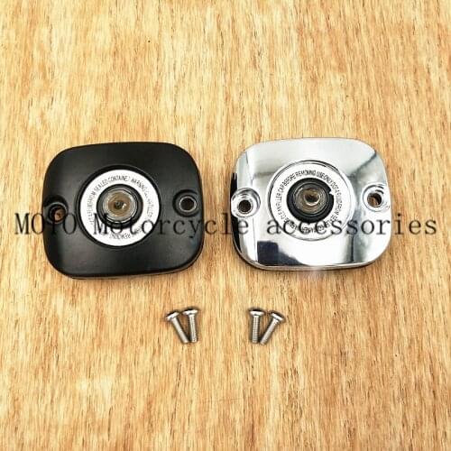 Chrome black brake Master Cylinder Cover For HARLEY Dyna Softail Fat boy Road King Touring Trike brake pump Cover