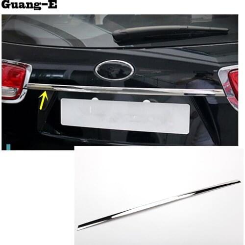 Car Rear Back Bumper Cover Stainless Steel Wrap License Trim Frame Lamp Panel 1pcs For Kia Sorento L 2015 2016 2017