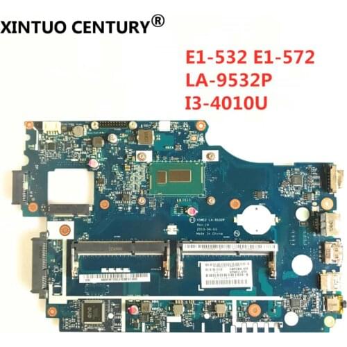 Free Shipping for Acer Aspire E1-572G E1-532 i3-4010U Laptop motherboard V5WE2 LA-9532P NBMFM11006 HD Graphics 4400 mainboard