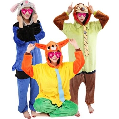 Autumn And Winter Flannel Cartoon Lin Tai Pajamas Insane Animal Sloth Lightning Animal Pajamas Lovely Home Furnishing Serve Set