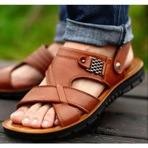 Мужские кожаные сандали Shorha China At AliExpress