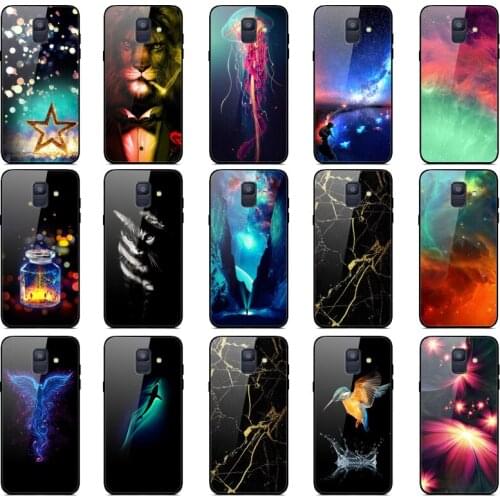 Silicon Phone Case For Samsung Galaxy A8 2018 Case for Samsung A8 A 8 Plus 2018 Cover Tempered Glass for Samsung A6 2018 A6 Plus