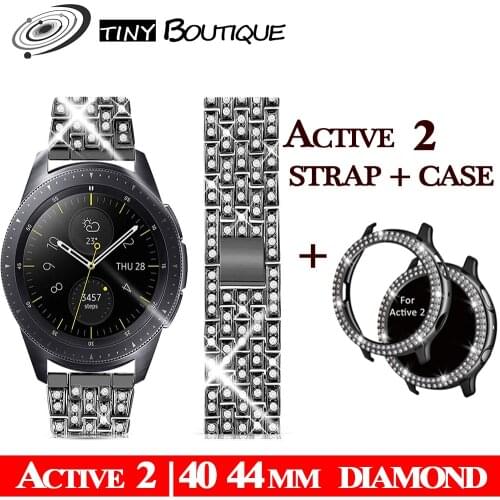 20mm replace bracelet for Samsung Galaxy Watch Active 2 Women Band Rhinestone Strap for Samsung active 40 44mm wristband