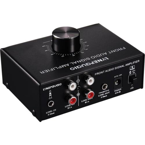 Front Stereo Signal Amplifier Booster Headphone Speaker Amplifier Headphone Monitor Dual Audio Source