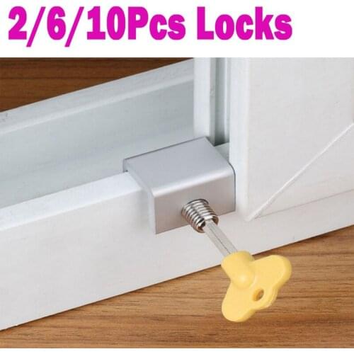 Door Window Sliding Sash Lock Stopper Cabinet Locks Hardware Limiter Window Lock Translation Screen Lock Child Security Locks