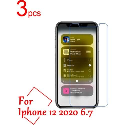 3pcs Ultra Clear/Matte/Nano anti-Explosion LCD Screen Protector Cover For Apple iphone 12 pro Max 5.4 6.1 6.7in Protective Film