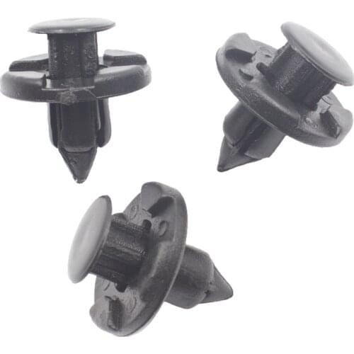 100pcs Fender Bumper Push-Type Retainer Rivet Car Fastener for Nissan Infiniti 01553-09321 8mm hole Plastic Retaining Clip