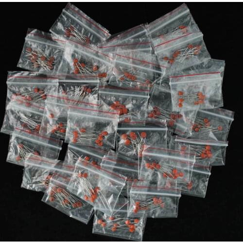 30 Various Ceramic Capacitor Set Capacitor Assortment Kit for Diy 50V 2PF-0.1UF 30 x 10pcs