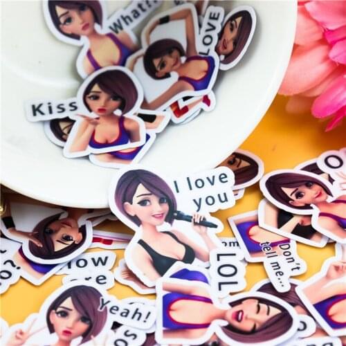 40pcs Creative Cute Self-made Rose English girls Scrapbooking Stickers /Decorative Sticker /DIY Craft Photo Albums/Children