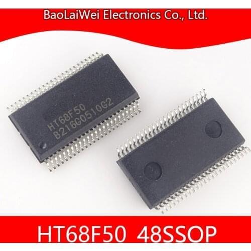 2pcs HT68F50 48SSOP eletronicos chip Electronic Components Integrated Circuits Enhanced I/O Flash Type MCU 8-Bit MCU with EEPROM