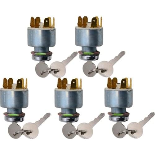 5Pcs Universal Ignition Barrel Key Switch Boat Car Bikes Kit Waterproof