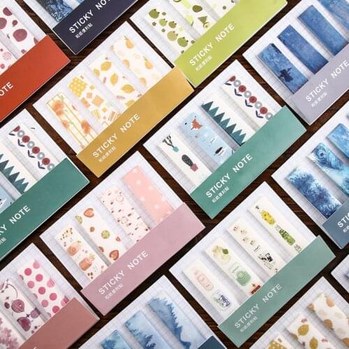 80 Sheet Van Gogh Monet Painting Memo Pad Sticky Notes Bookmark Post Students planner Stickers Stationery Office School Supplies