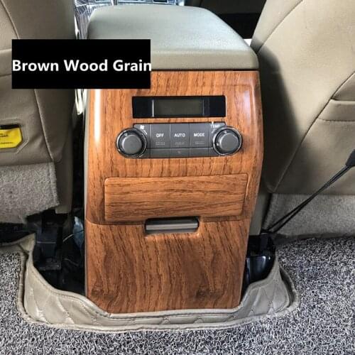 Wood Grain Car Rear Outlet Anti-kid Guard Styling Cover Moulding Trim for Toyota Highlander 2009 2010 2011 2012 2013 2014