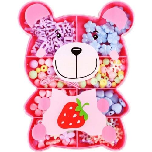 Kids Jewellery for Girls Princess Cartoon Skirt Dolls Beaded Children Handmade DIY Beads Bracelet Kit Toys for Children