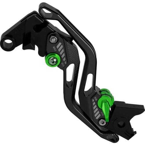 For Kawasaki Ninja 125 250 300 400 500 1000 H2/R ZX6R ZX10R ZX14R 5D Long Black Clutch Brake Levers Adjustable CNC ZZR 1400