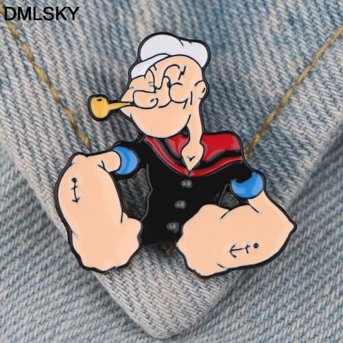 DMLSKY funny cartoon Enamel Brooches Metal Pins and Brooches Shirt Lapel Pin Backpack Badge Hat Pins Jewelry M4205