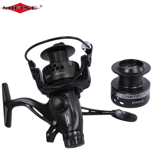 MIFINE CASTFORCE Double Brake Spinning Fishing Reel 10KG Max Drag 5.1:1 Gear Ratio Freshwater Carp Fishing Coil